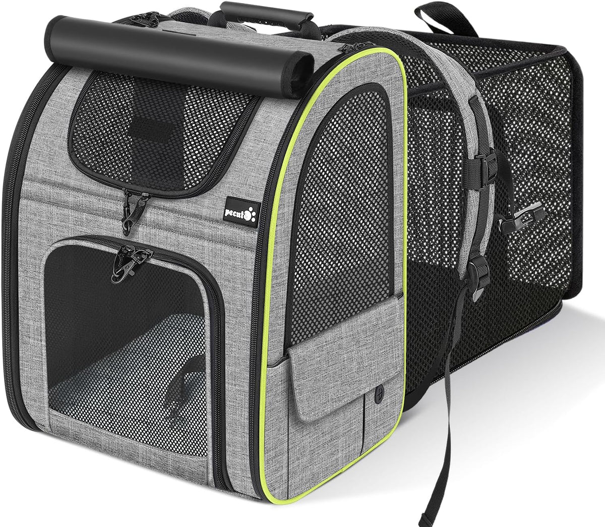 pecute Cat Backpack Carrier Expandable, Cat Backpack with Curtain