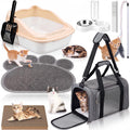 8 Pcs Kitten Supplies Starter Kit Cat Starter, Handbag, Grey