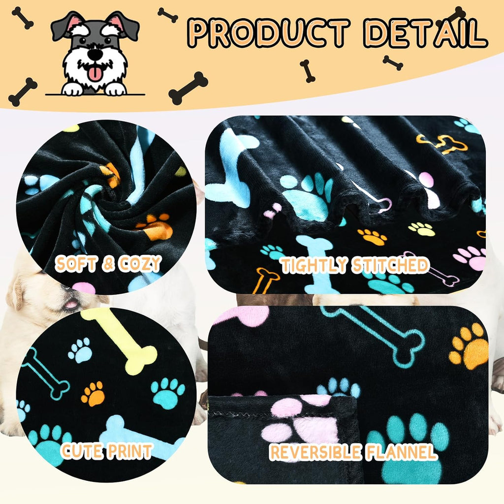 Rezutan Blanket for Large Dogs & Cats Soft Reversible Cute Paw 40"x31"