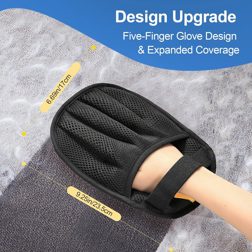 2Pcs Pet Hair Removal Gloves Cat & Dog, Upgraded Reusable Pet Hair Remover
