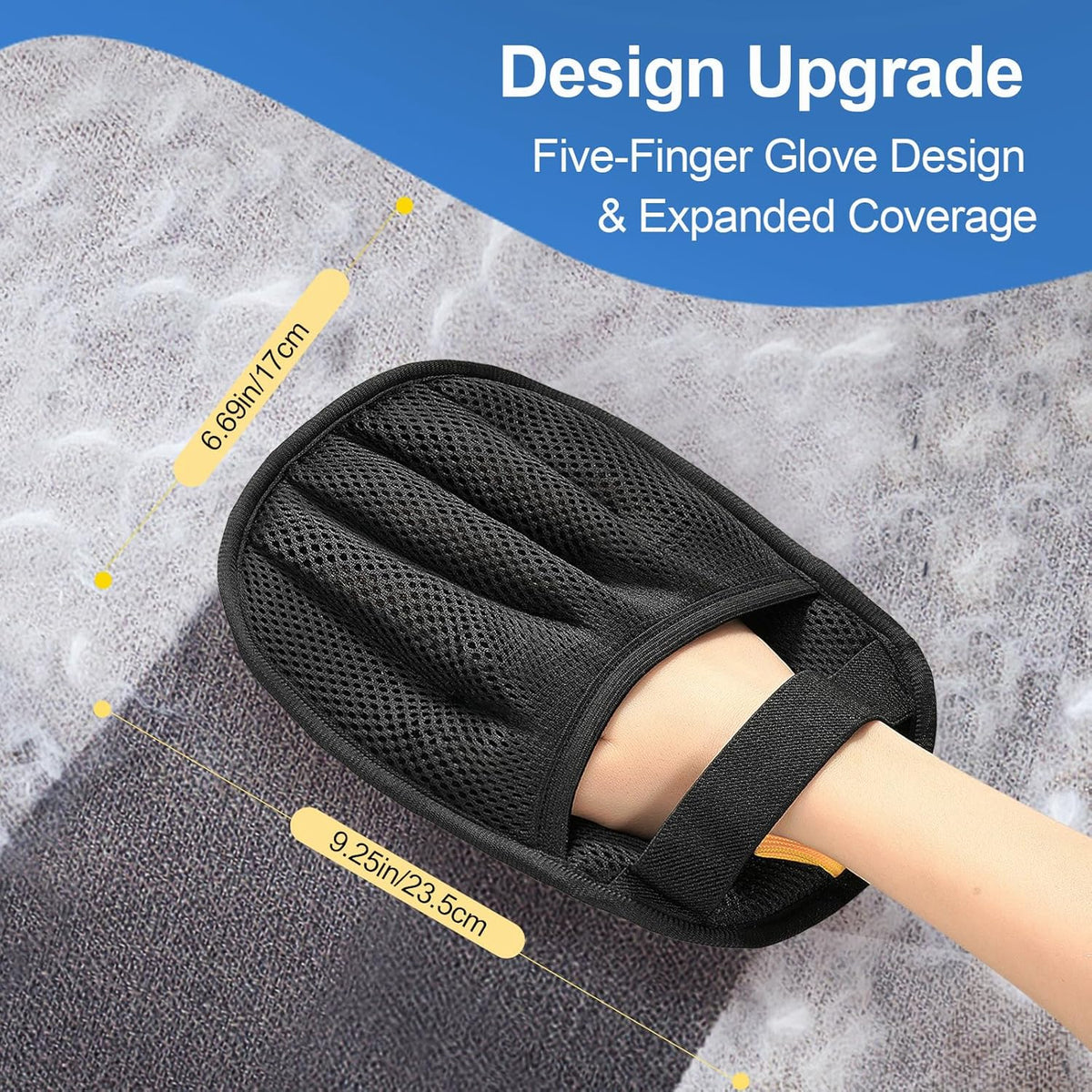 2Pcs Pet Hair Removal Gloves Cat & Dog, Upgraded Reusable Pet Hair Remover