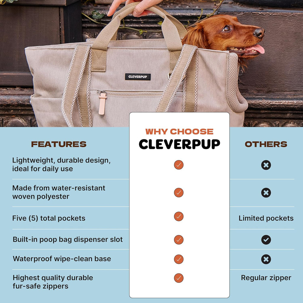 Cleverpup Transit Tote Dog Carrier 4-Piece Set - Medium, Leopard