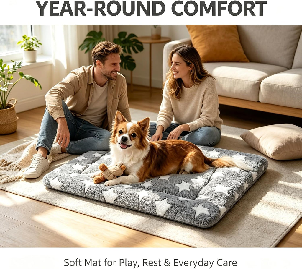 pobopobo Dog Bed Mat - Soft & Comfortable Dog Kennel Pad for Crate