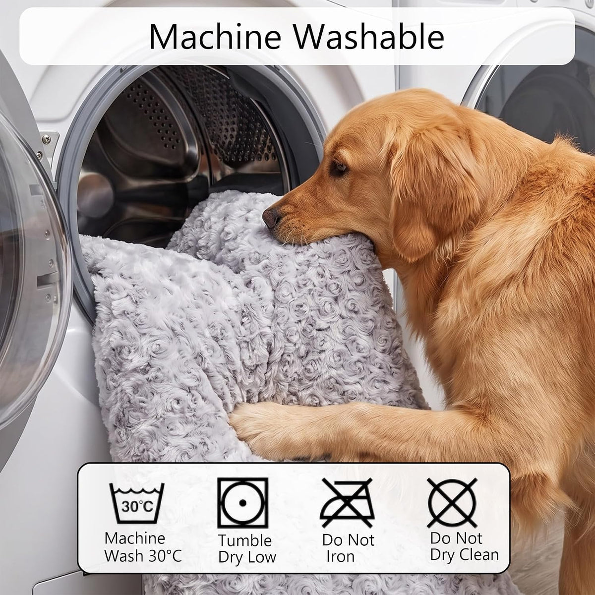 Washable Orthopedic Dog Bed Medium Size Dog Crate Bed Mat 36" Gray