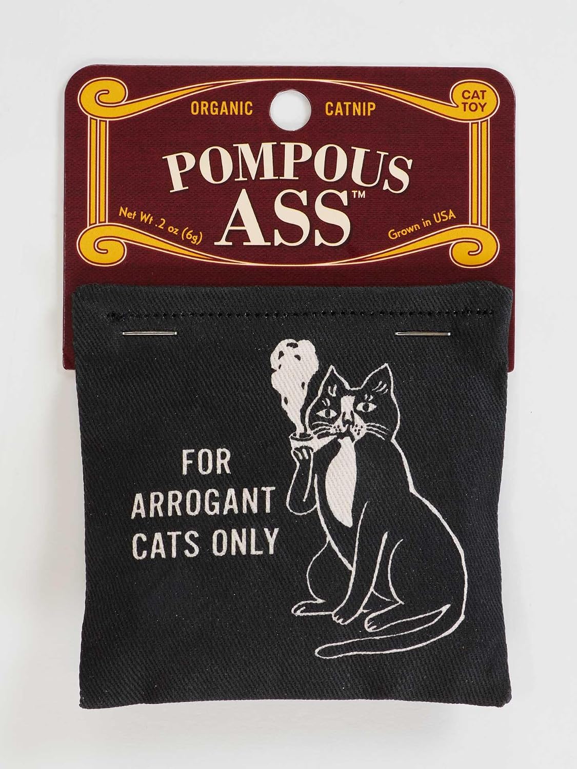 Blue Q Catnip - Cute Cat Toys for Biting with Funny Graphics - Pompous.