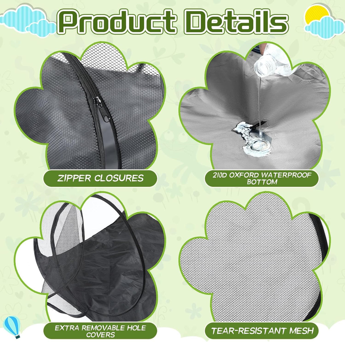 CypherX Outdoor Cat Tunnel Enclosures Portable Catio Pop Up Tent Cage
