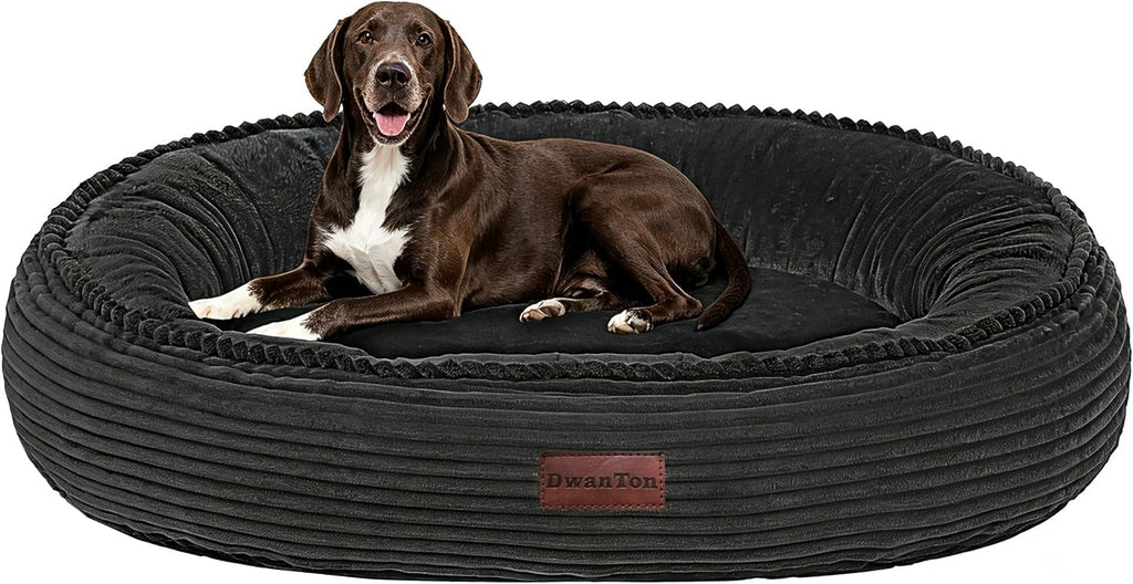 Dwanton Orthopedic Medium Dount Dog Bed, Egg-Crate Foam Round Dog Sofa, 36"