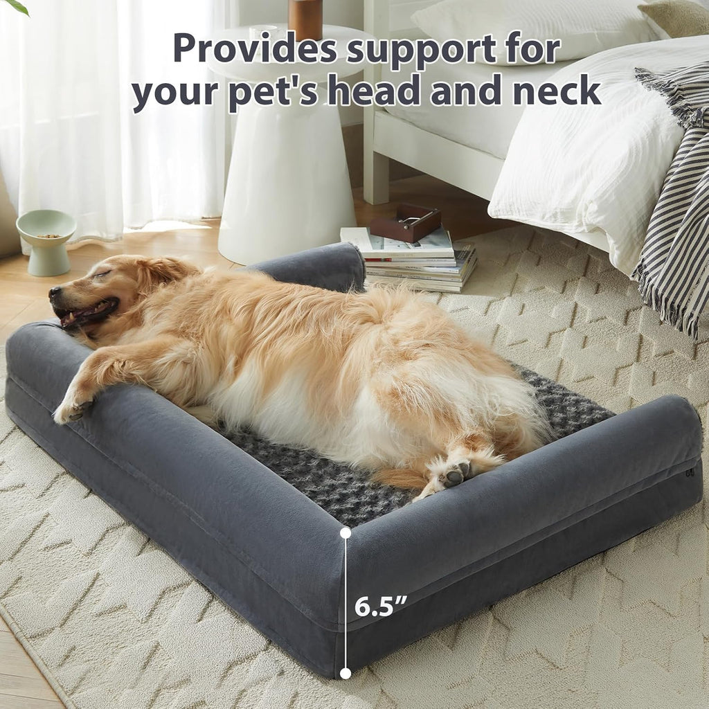 BFPETHOME Orthopedic Washable XXL Dog Bed for Senior Dog Cozy Sleep