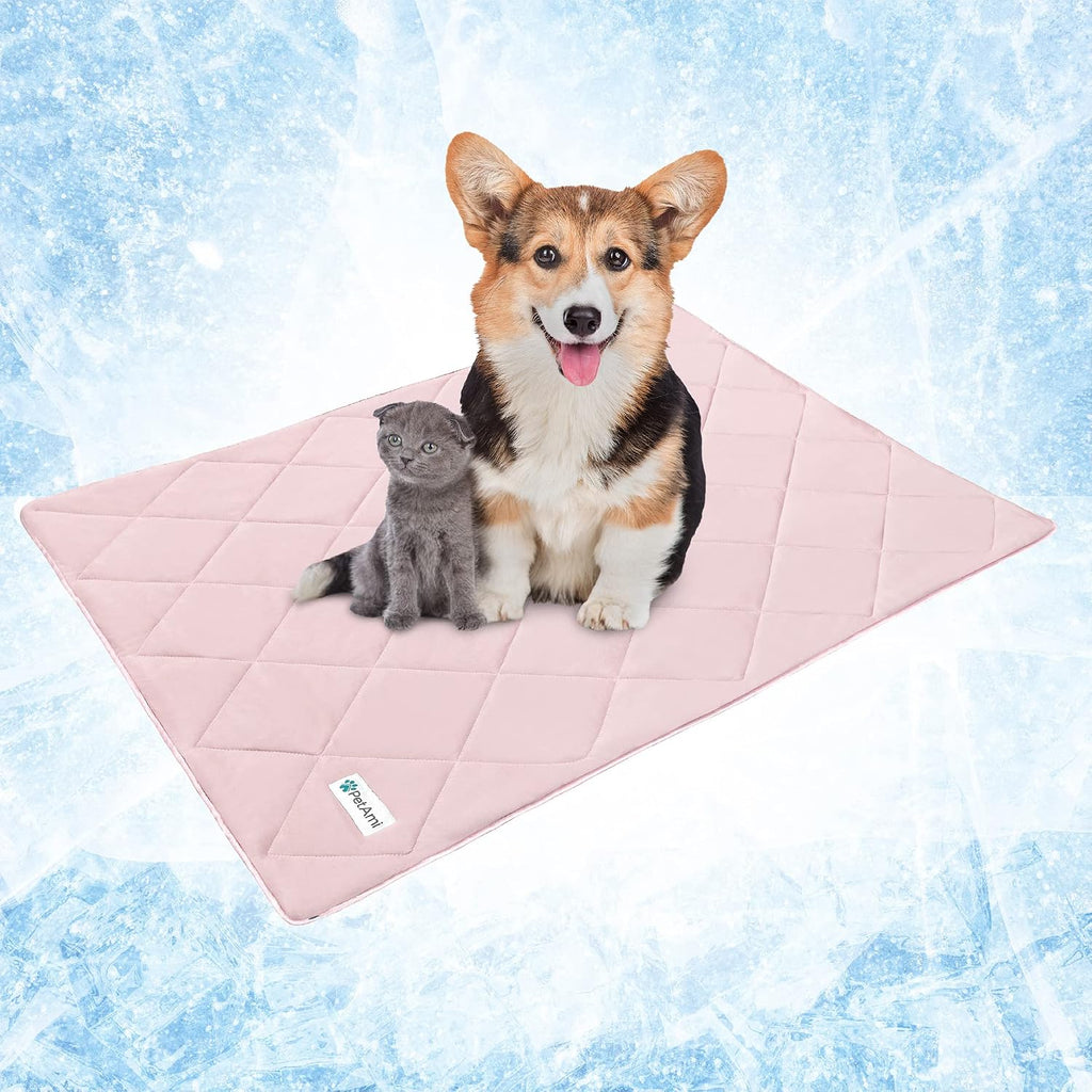 PetAmi Cooling Dog Blanket Lightweight Soft for Medium Pet Cat, 29x40 Pink