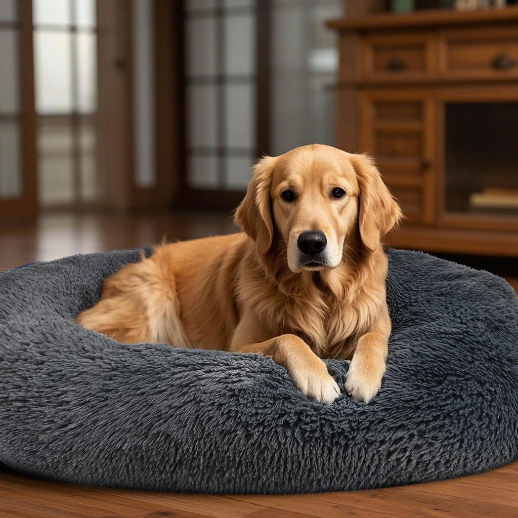 Dog Beds Large Sized Dog and Cats, 32in Pet Beds for Large Pet (Dark Grey)
