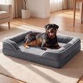 Waterproof Orthopedic Dog Bed for Extra Large Dogs with Bolster