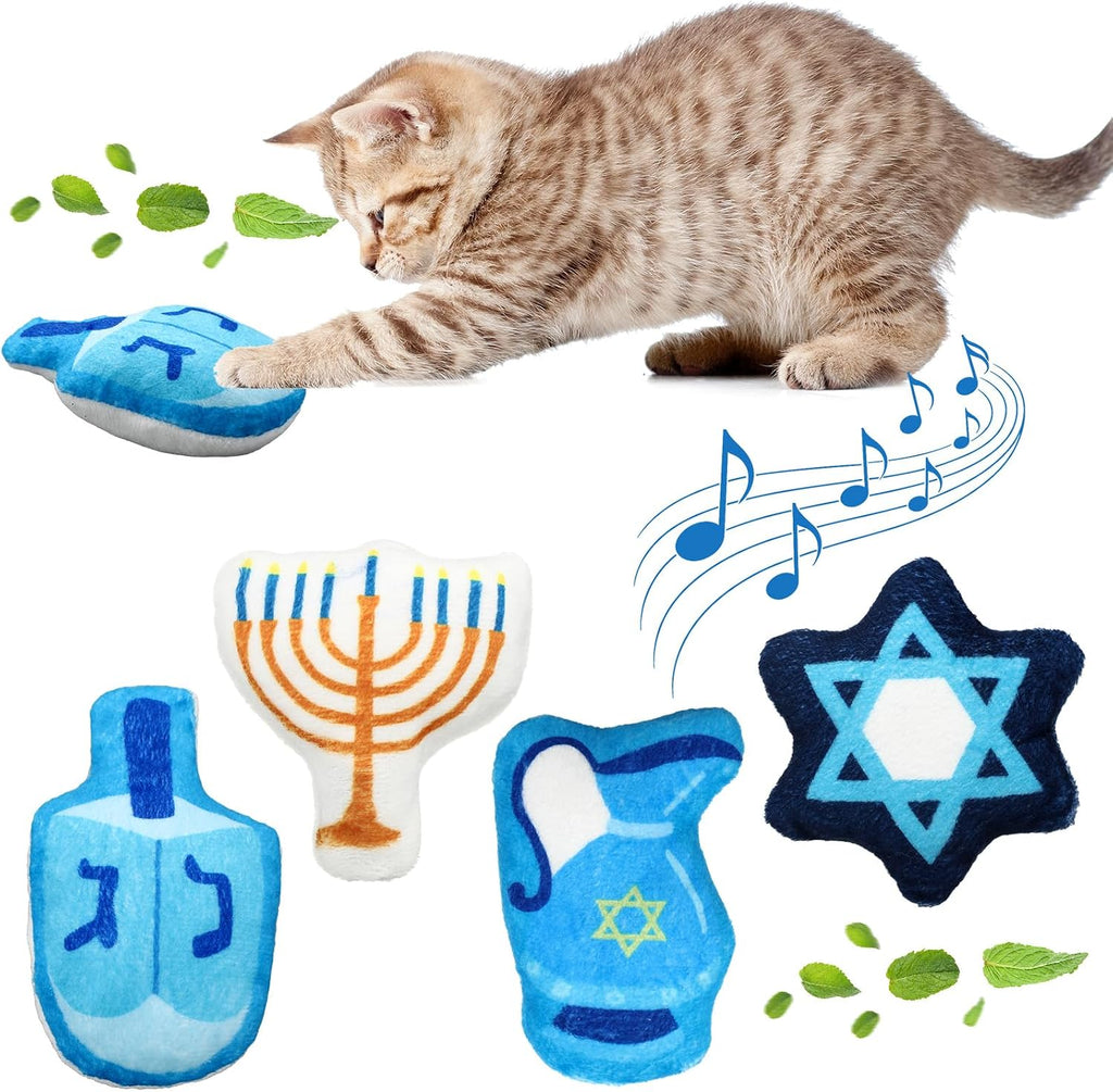 Soulchen Hanukkah Style 4 Pcs Catnip Silvervine Cat Toys Chew