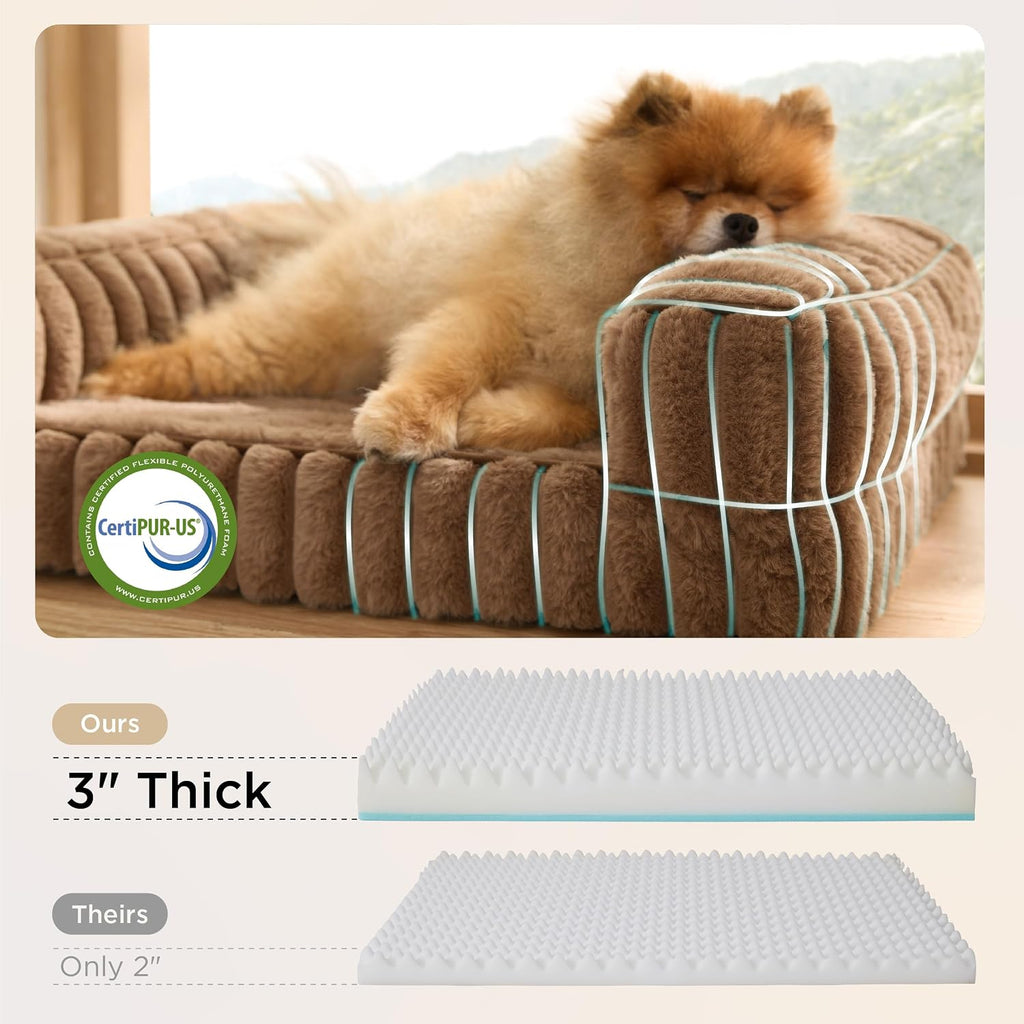 Bedsure ComfyFleece® Memory Foam Orthopedic Dog Bed Medium Size Dog 30"