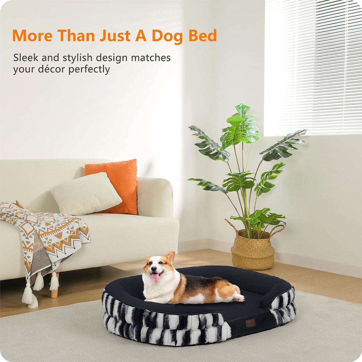 Dwanton Orthopedic Waterproof Medium Dog Bed Sofa, Gel Memory Foam, 36"