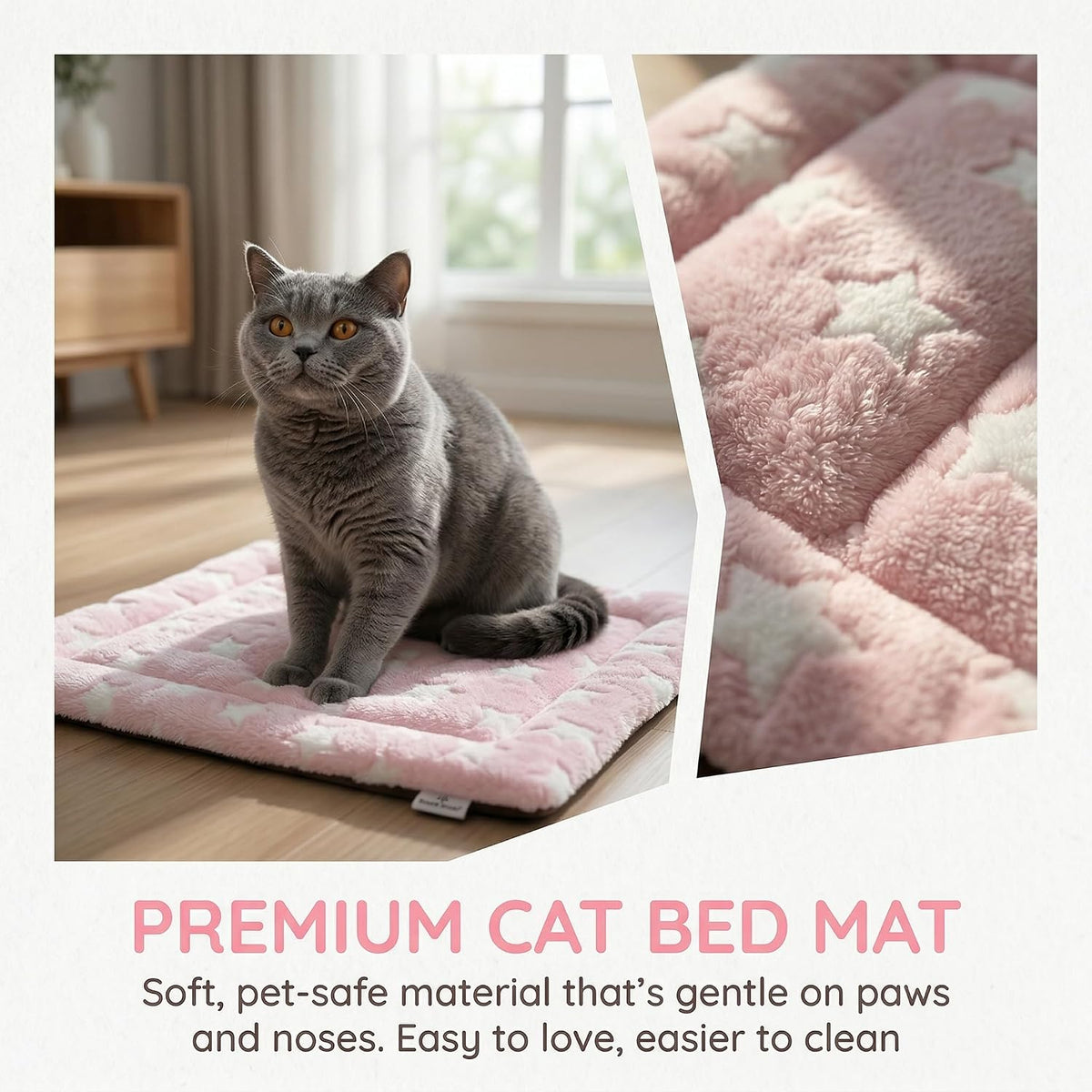 Cat & Dog Bed Mat - Reversible Dog Crate Bed Mats, Soft & Breathable Kennel Pad, Durable Crate Bed for Extra Small Dogs & Cats