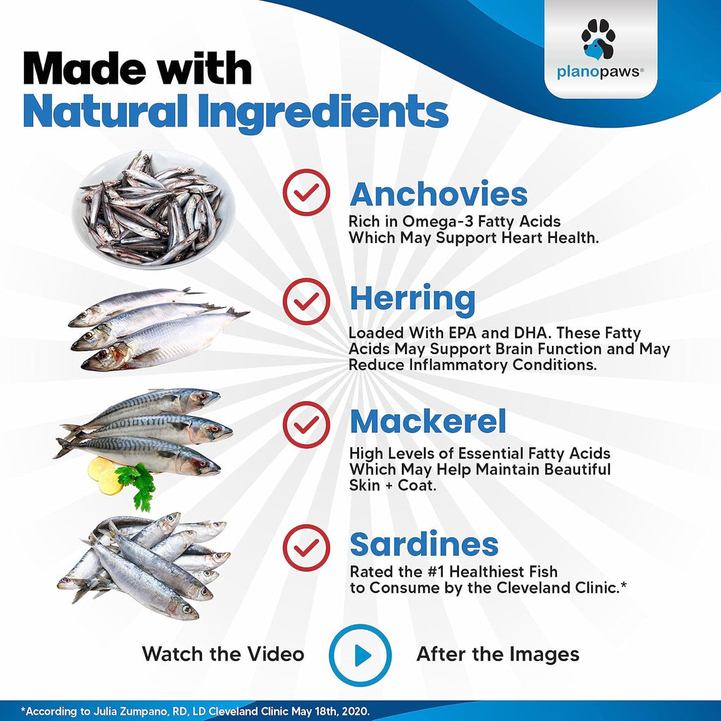 Omega 3 Fish Oil for Cats - Wild Caught, Skin and Coat, 8 fl oz Liquid