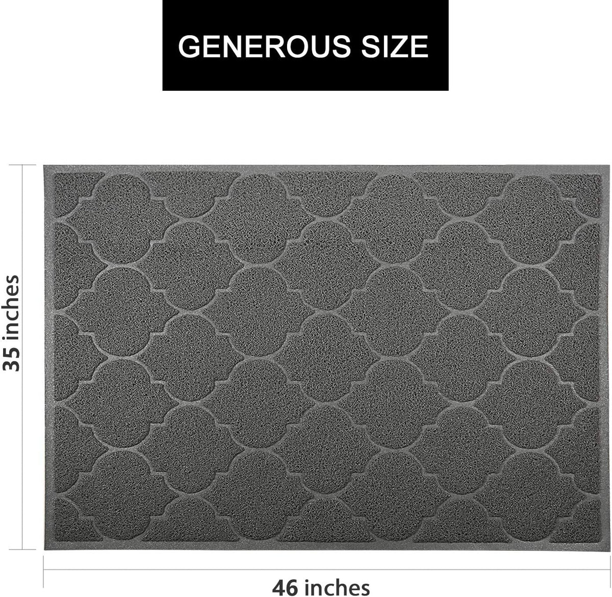 LittleTiger Cat Litter Mat, XL Super Size, Phthalate Free, Easy to Clean, 46x35 Inches, Durable, Soft on Paws, Large Litter Mat.