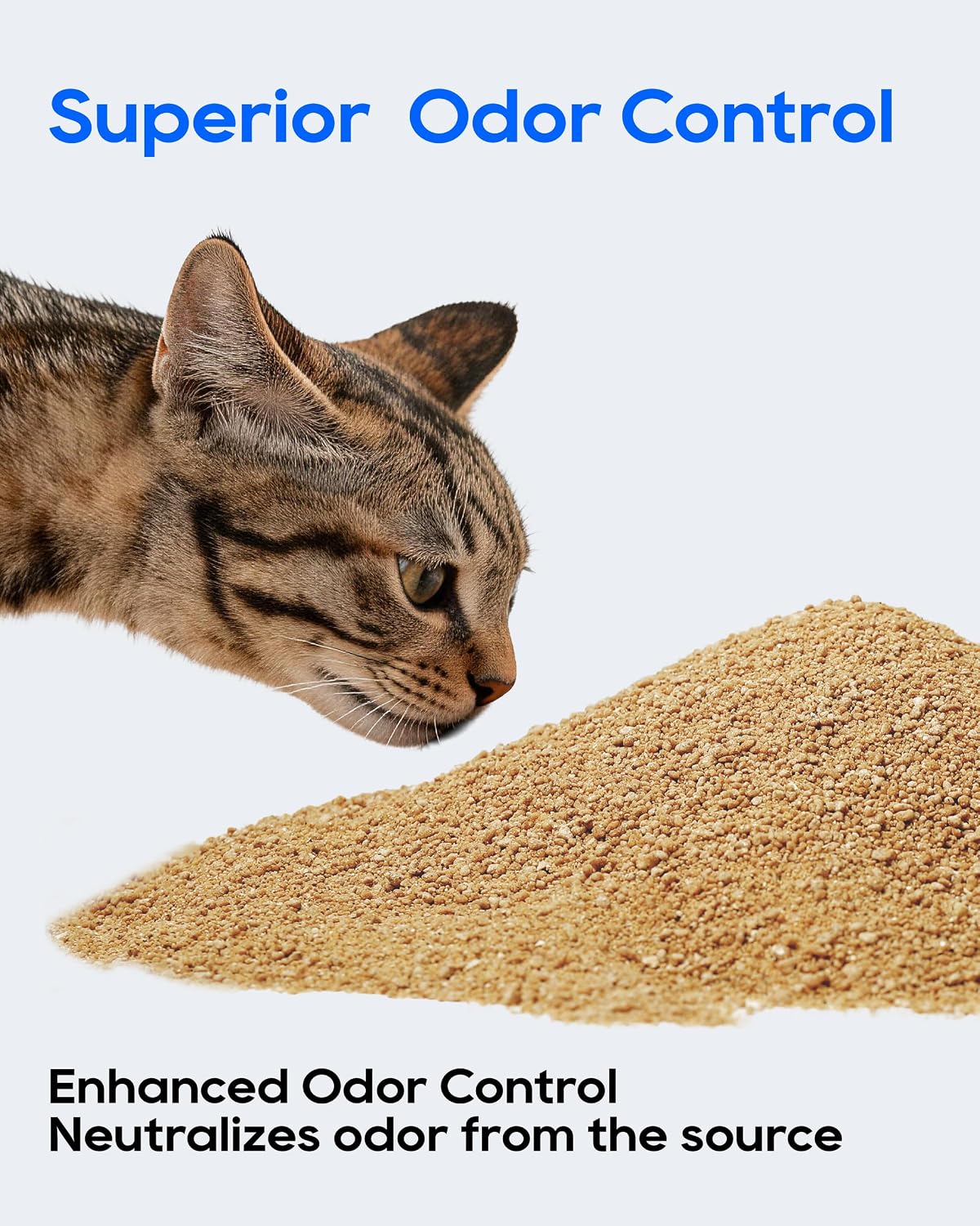 HONEY CARE All-Natural Corn & Wheat Clumping Cat Litter PRO, Flushable, Low Dust, Superior Odor Control, 8 lbs, Single Bag