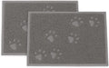Bulk Buys Cat Litter Mat, Traps Litter, Soft Non-Slip Surface, Easy to Clean, 11.5 x 15.75 in Gray Mat for Litter Box Area (Pack of 2)