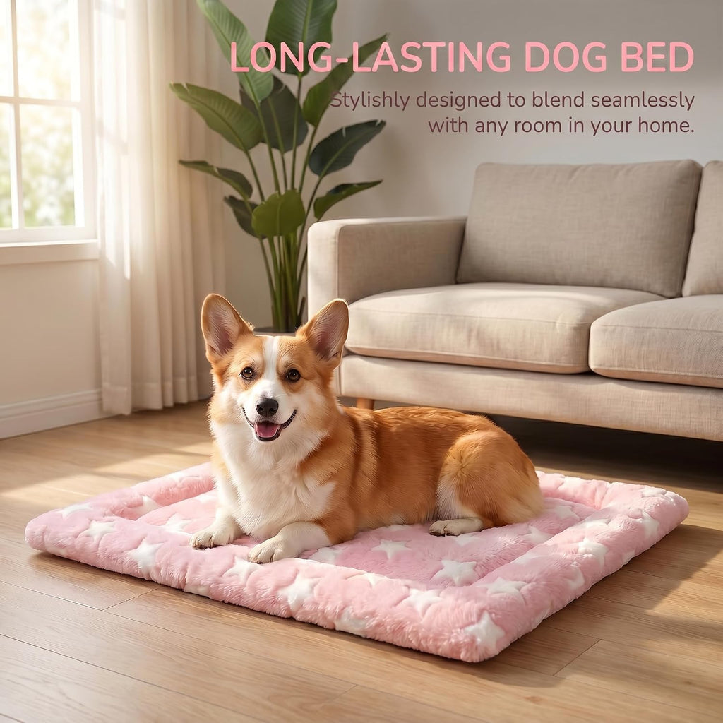 Dog Bed Mat - Soft Crate Pad for Kennel, Durable Pet Bed for Small Dogs & Cats