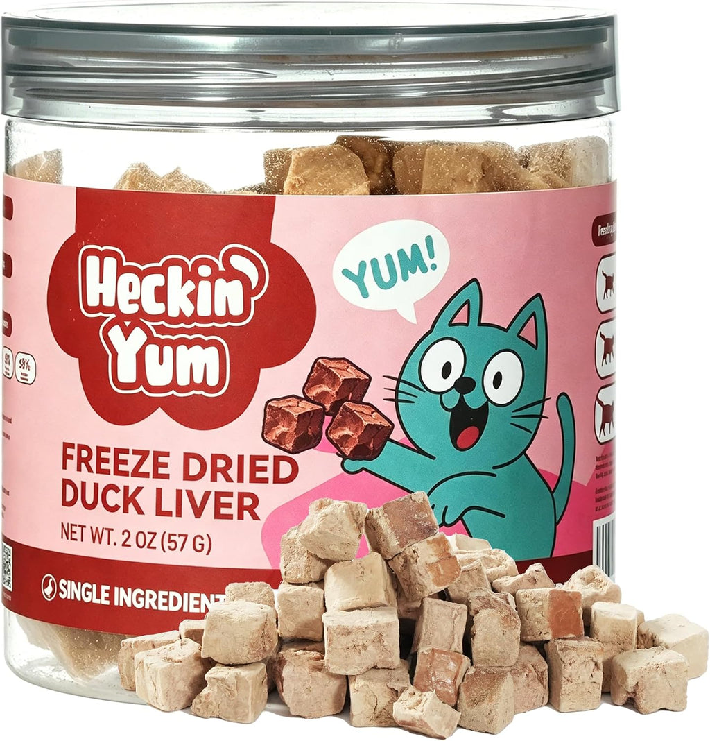 Freeze Dried Duck Liver Cat Dog Treats 2oz Single Ingredient
