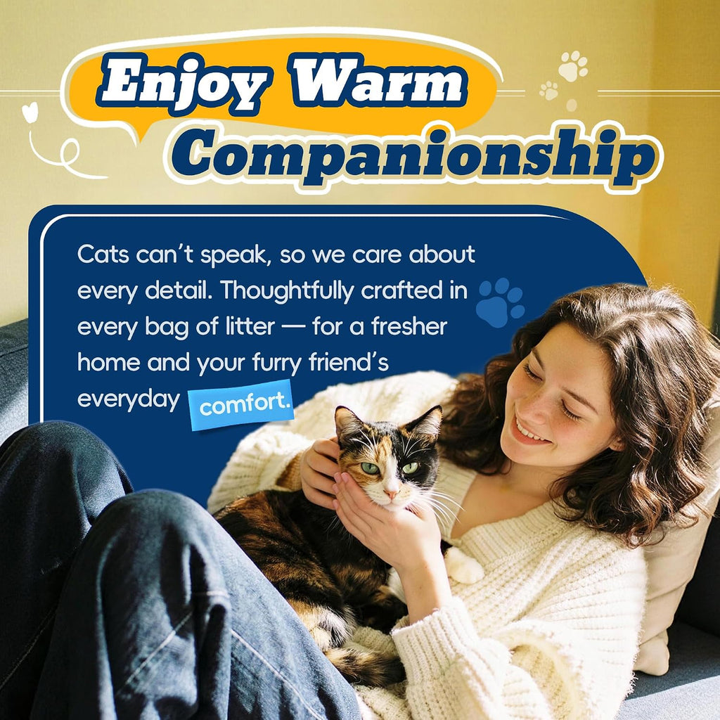LMJP Crystal Cat Litter for Long-Lasting Odor Control, Non-Clumping, 8.6lb