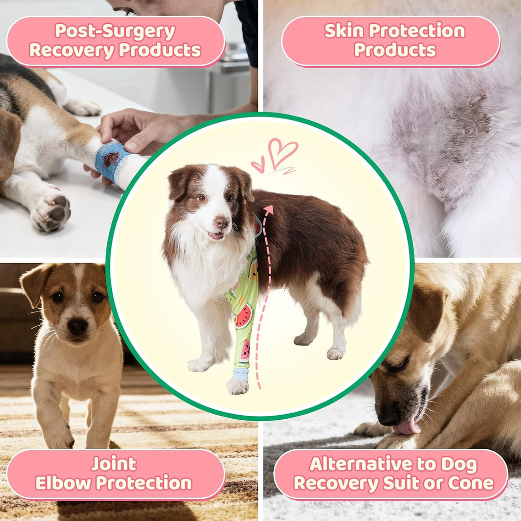 Dog Front Leg Recovery Sleeve – Single Sleeve to Prevent Licking, Scratching & Biting Cone Collar Alternative for Surgery, Wound Care, ACL CCL, Joint Protection
