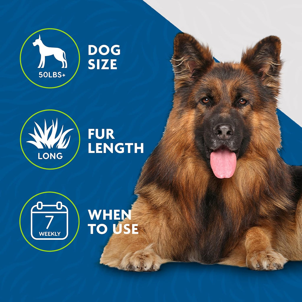 FURminator Large Dog Undercoat deShedding Tool for Long Hair | Reduces Loose Hair From Shedding, Easy Clean-Up, For Dogs Over 50 lbs, Use Weekly, Ergonomic Handle For Comfort 