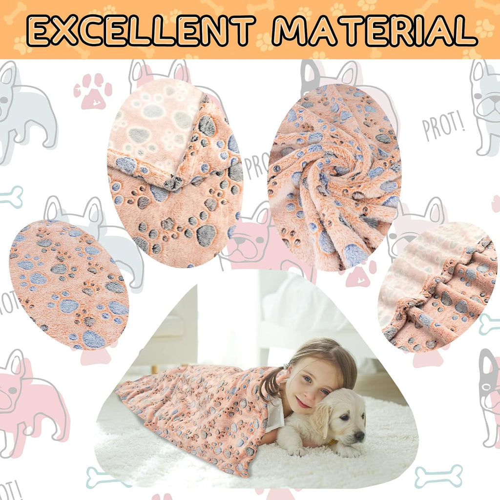 Rezutan Blanket for Large Dogs & Cats Soft Reversible Cute Paw 40"x31"