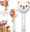 Pet Steam Brush for Dogs & Cats, Brushes for Indoor Cats with Release Button, Undercoat Removal Grooming brush, Dual Spray USB Rechargeable, Dog Brush for Shedding for All Long- and Short-haired Pets