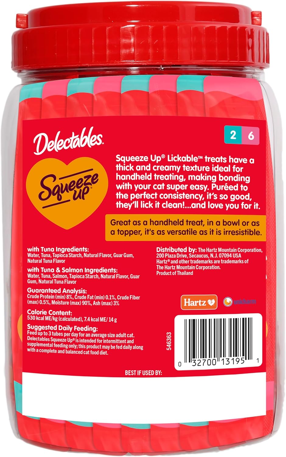 Delectables Squeeze Up Seafood Variety Pack, Creamy Squeezable Puree, Lickable Wet Cat Treats, Grain-Free, No Added Fillers, 0.5 Ounces Tube, 40 Tubes Total