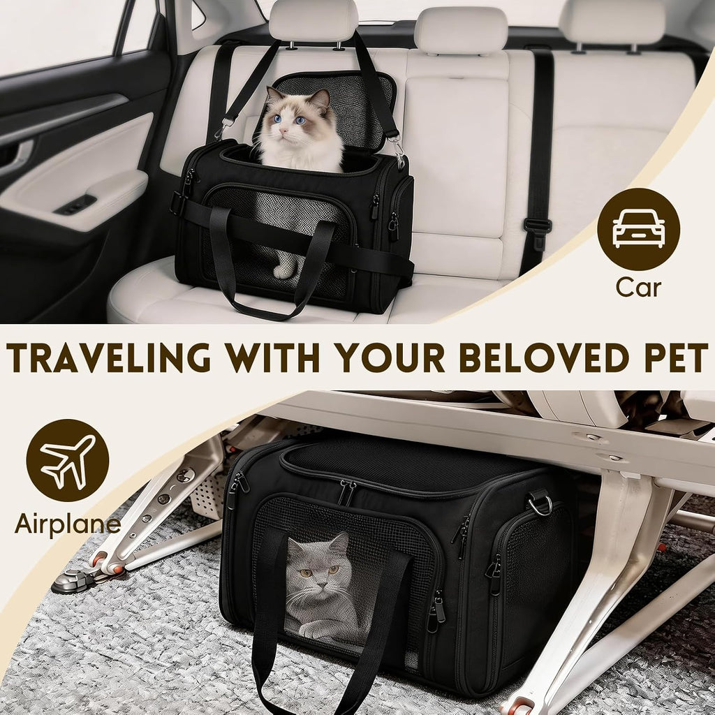 Cat Carrier Soft, Dog Carriers for Small Dog/Large Cat (Up to 16lb)