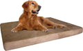 Dogbed4less Extra Large True Orthopedic Gel Memory Foam Dog Bed, Waterproof Liner and Durable Brown Cover, XL 47X29X4 Inch Fit 48"X30" Crate