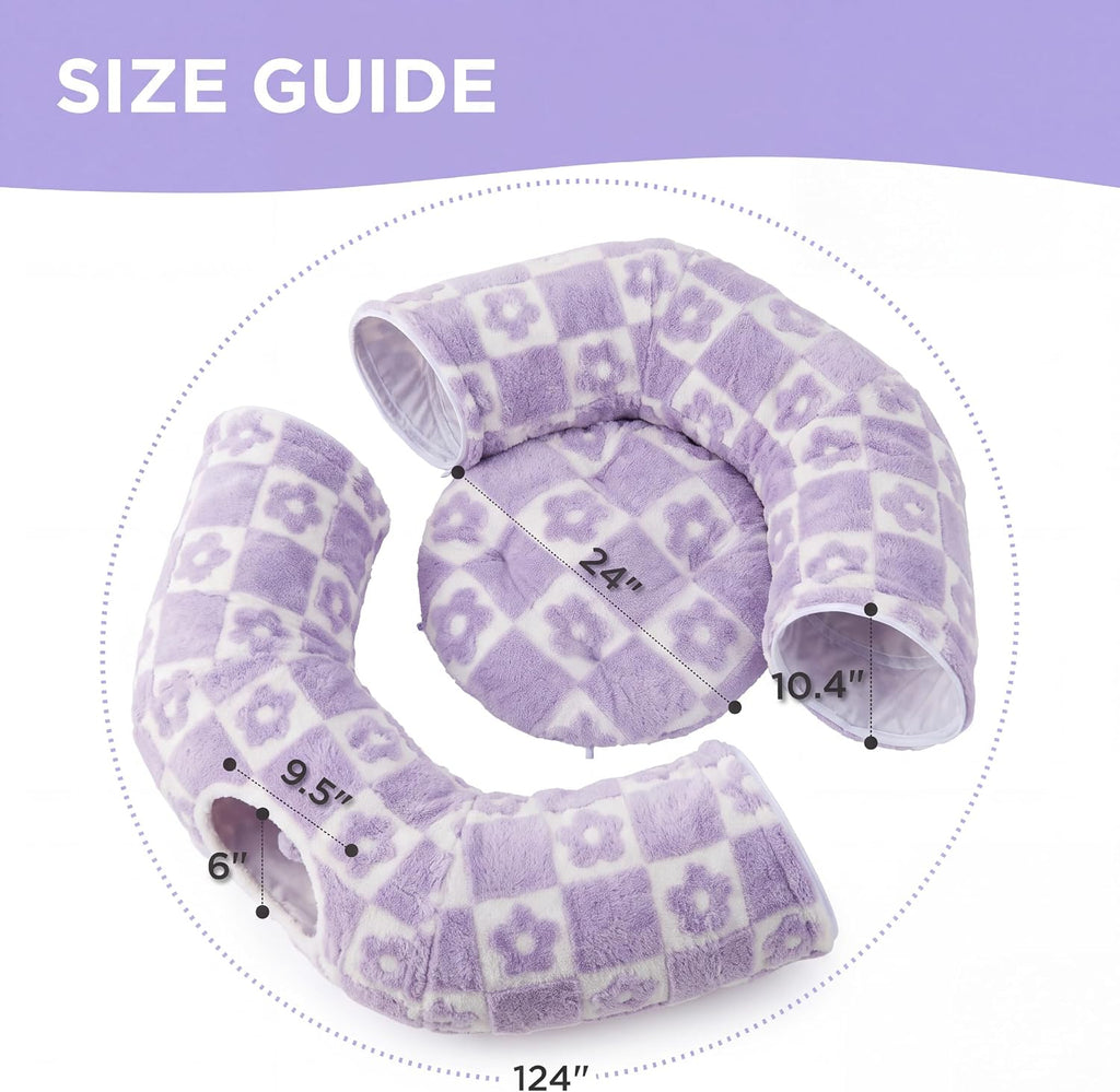 Lesure Donut Cute Jacquard Large Cat Tunnel Bed Kitten Toys for Dog Bunny