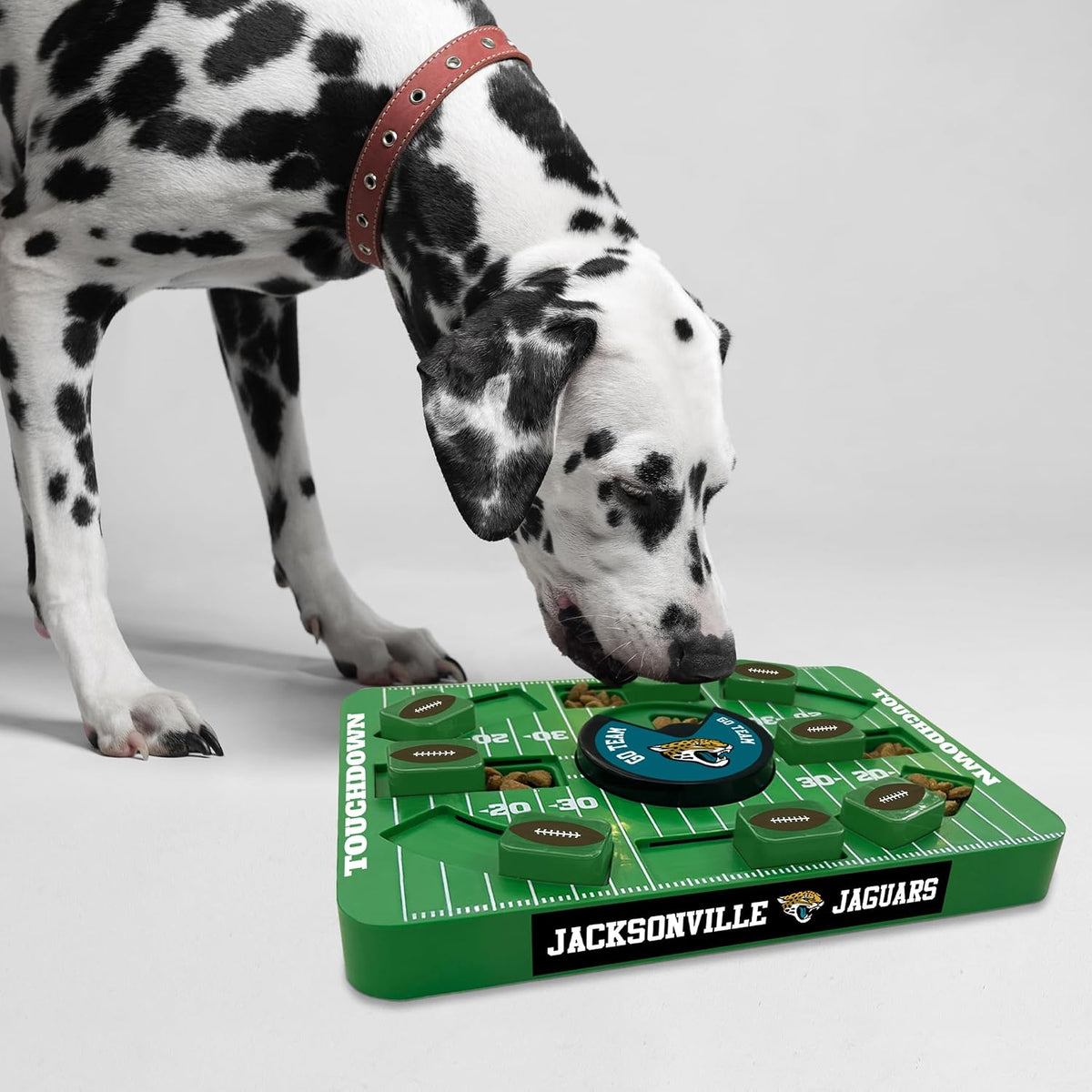 Pets First NFL Jacksonville Jaguars Large Puzzle Toy for Dogs, Slow Feeder Board for Pets, New Bigger Size, Interactive Doggie Treat Toy