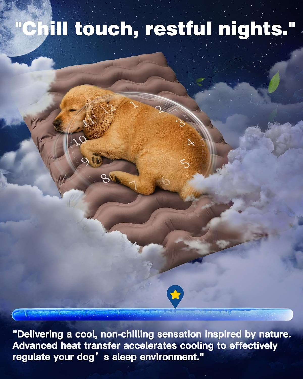 Washable Dog Bed, Cooling Dog Crate Bed Mat with Memory Foam, Water-Resistant Outdoor Dog Bed for Large Medium Small Dogs