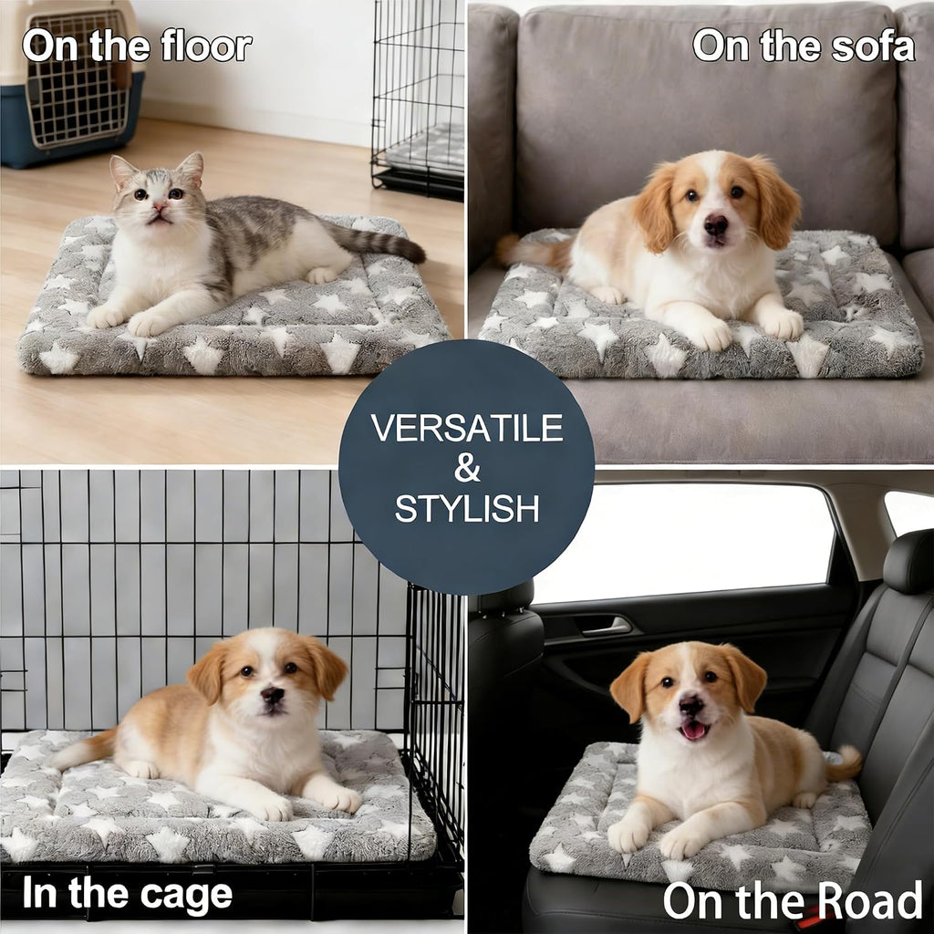 Dog Bed Mat - Reversible Dog Crate Bed Mats, Soft & Breathable Kennel Pad, Durable Crate Bed for Small Medium Large Dogs & Cats