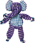 KONG Floppy Knots Rope and Plush Dog Toy, Elephant, Medium/Large | Knotted Rope & Plush Toy with Minimal Stuffing & a Squeaker, Great for Teething, Tugging & Lively Play