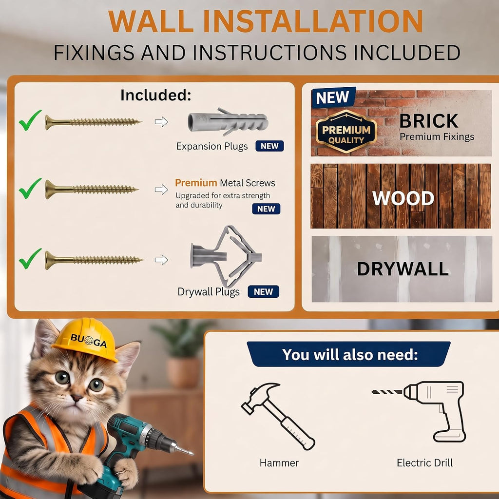 Cat Wall Shelves, Modern Cat Wall Furniture for Indoor Cats