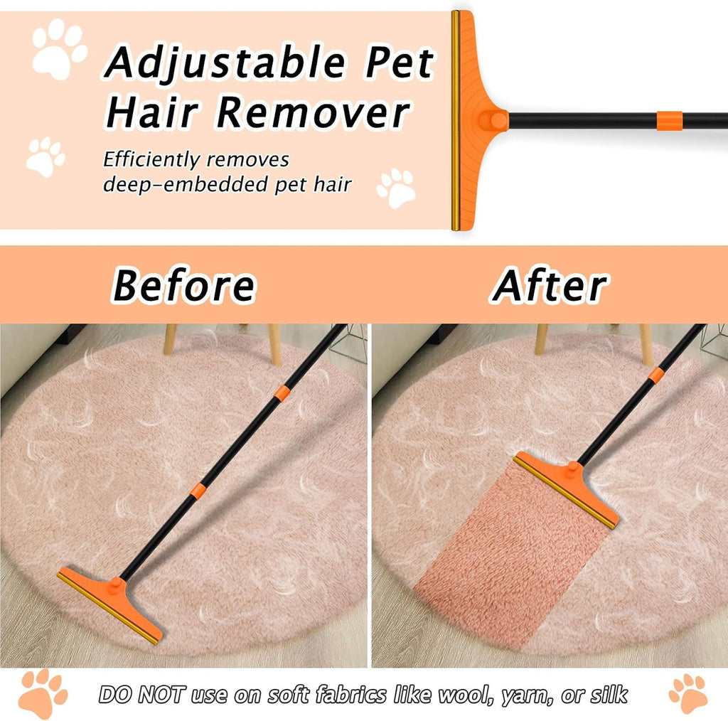 Carpet Rake for Pet Hair Removal Tool, Dog Cat Hair Remover for Furniture