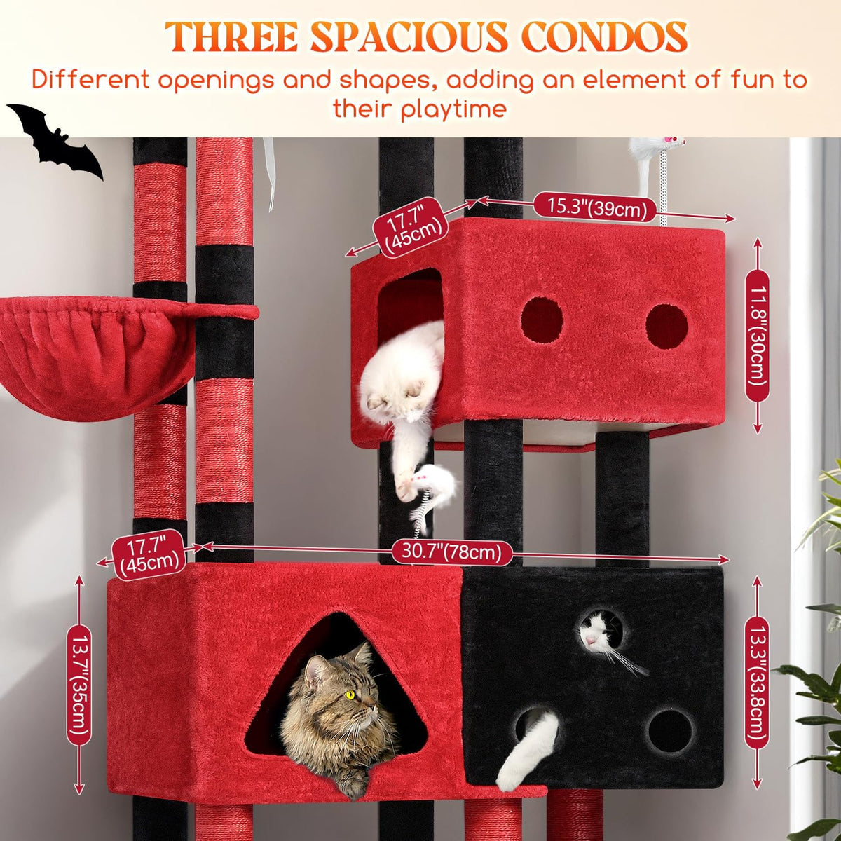 Globlazer Extra Large Gothic Cat Tower for Big Cats 20 lbs, 81in, F81
