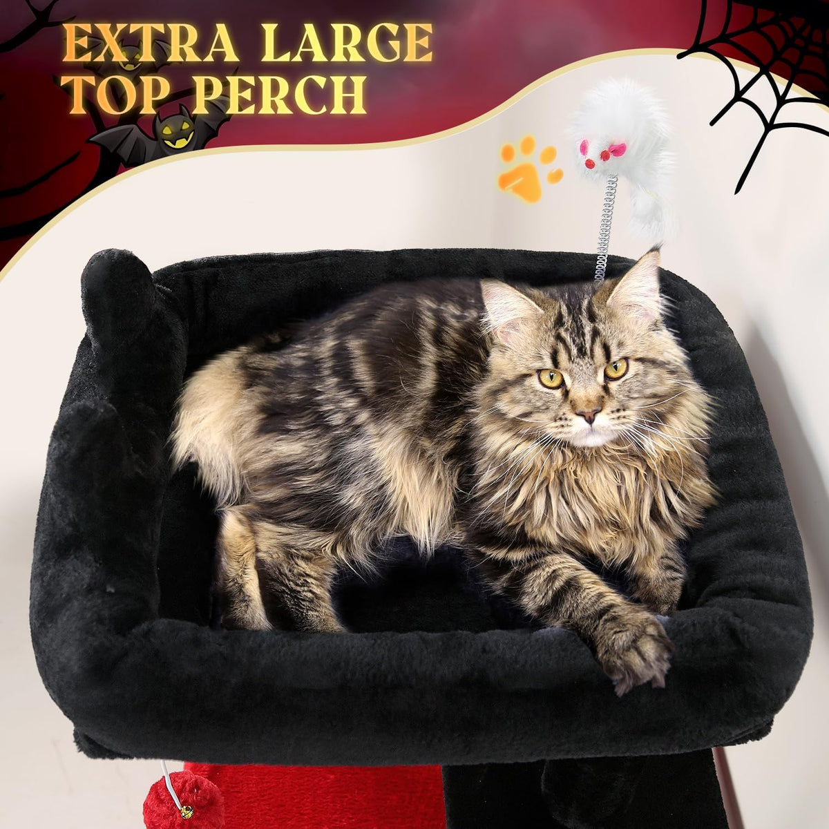 Globlazer Gothic Cat Tree Tower for Indoor Cats Large Adult, FC50, Goth