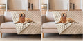 gogobunny 100% Double-Sided Waterproof Dog Bed Cover Pet Blanket Sofa Couch Furniture Protector for Puppy Large Dog Cat, Reversible (52x82 Inch (Pack of 2), Dark Beige/Light Beige)