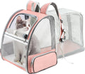 Texsens Innovative Traveler Bubble Backpack Pet Carriers for Cats and Dogs (Expandable-Pink)