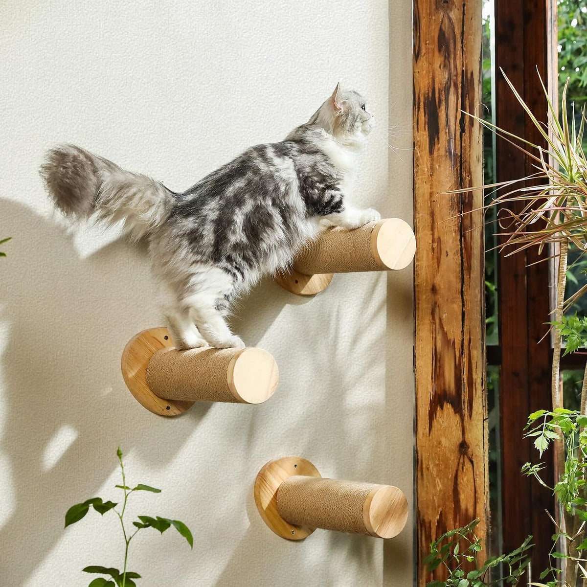 FUKUMARU Cat Wall Steps, 11.8 Inch, 2 of Pack