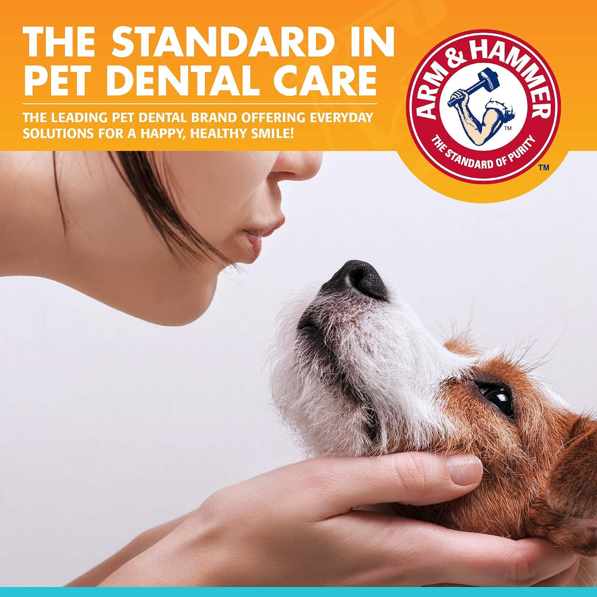 Arm & Hammer Fresh Breath Dog Dental Kit, Vanilla Ginger, 2.5 Oz, 3 Piece | Includes toothpaste, toothbrush, and finger brush, baking soda enhanced, reduces plaque and tartar daily 
