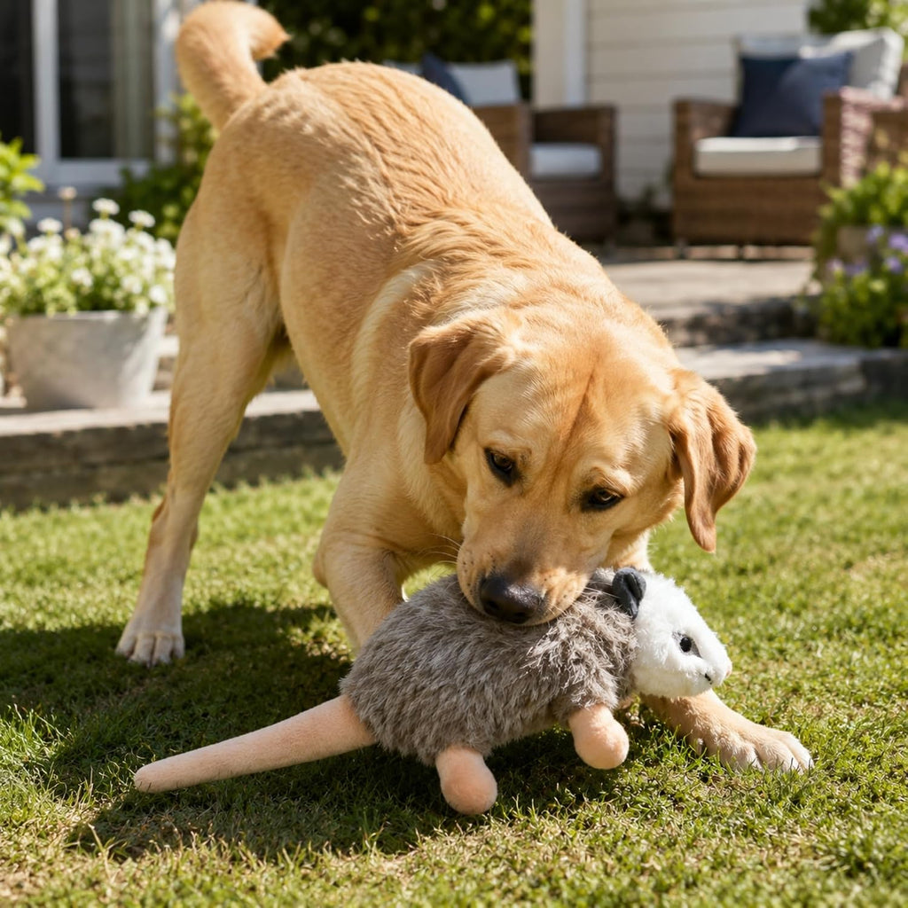 SPOT Woodland Collection Possum Dog Toy – 15” Plush Squeaky Dog Toy with Grunting Squeaker, Durable Stuffed Animal for Medium and Large Dogs