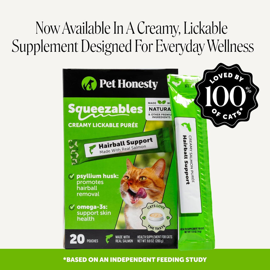Pet Honesty Vet Backed Cat Hairball Remedy Chews, Chicken, 30-Day Supply