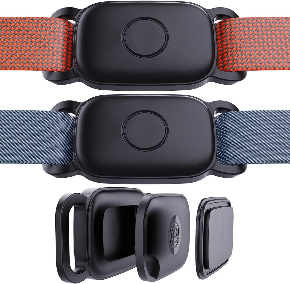DDJ 2-Pack Waterproof Dog Collar Holder for Tile Life360 Pro Tracker–NOT for Tile Mate/Sticker, Silicone Cover for Tile Tracker Case Pet Collar, Shockproof and Scratch-Resistant, Lightweight, Black
