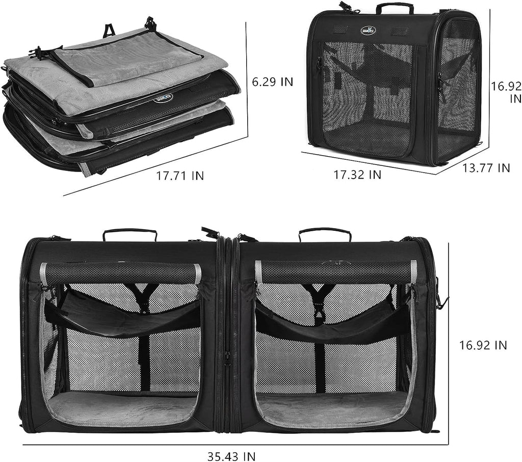 Wakytu 2-in-1 Pet Carrier for Cats & Dog, Travel Carrier for Camping
